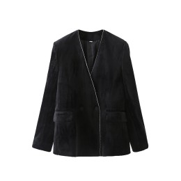 SKLS057  Custom-made velvet long-sleeved black all-match blazer, baseball uniform, jacket, suit top  velvet blazer SKLS057  Custom-made velvet long-sleeved black all-match blazer, baseball uniform, jacket, suit top  velvet blazer